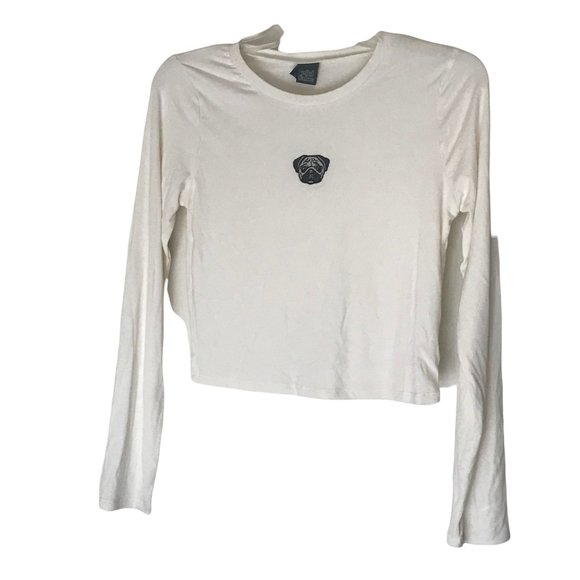 wild fable Tops - Wild Fable Women's Long Sleeve Rib Fitted Knit Shirt Cream Small New With Tags